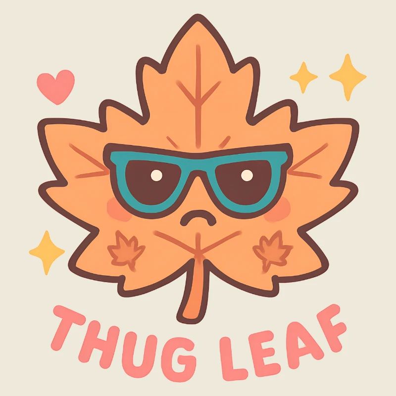 Thug Leaf Happy Automne Récolte Automne Lover Wortsp