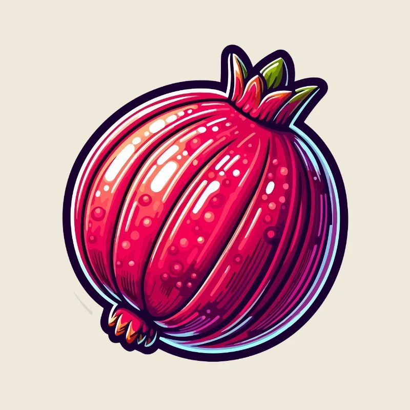 Illustration de grenade hyper-réaliste vibrante