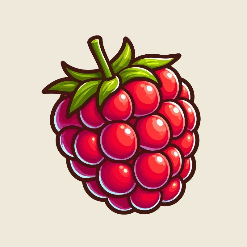 Raspberry cartoon sparkle