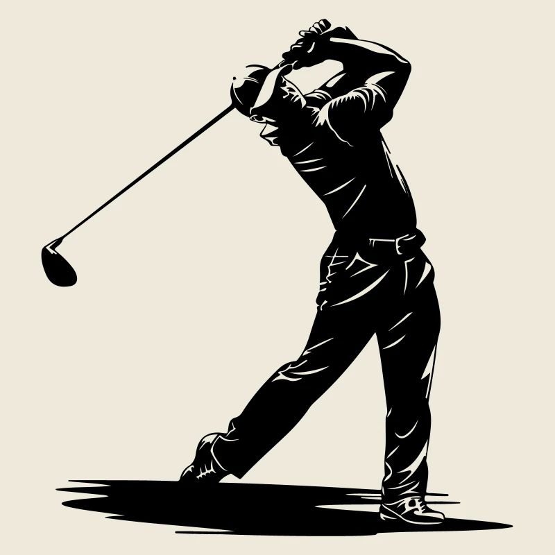 Golfer Swing Silhouette