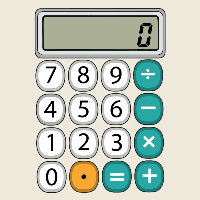 Number Day Math Retro Calculator Display