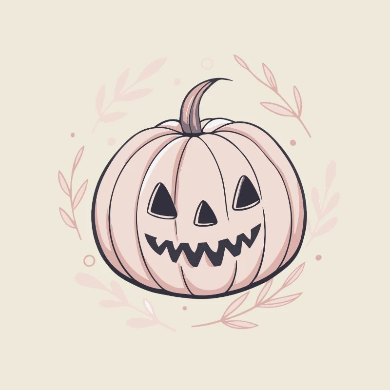 Pink Pumpkin Halloween Delicate