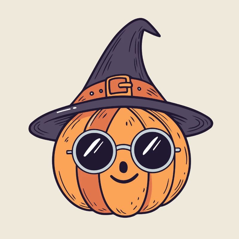 Citrouille Sorcière Lunettes