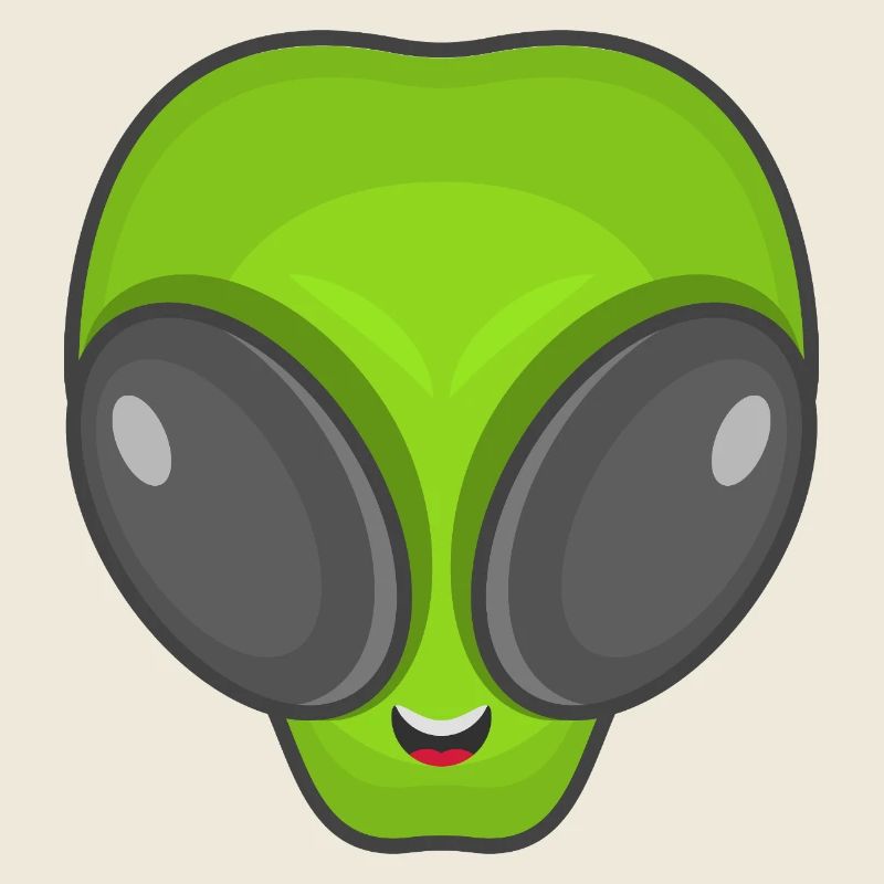 Green Alien Head