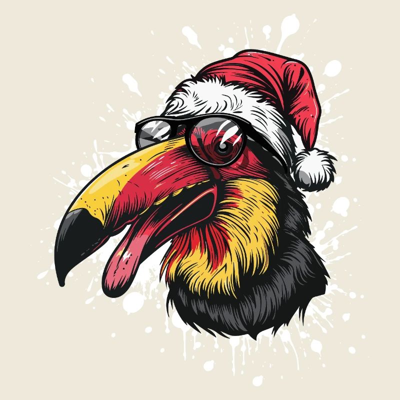 Toucan oiseau Noël drôle