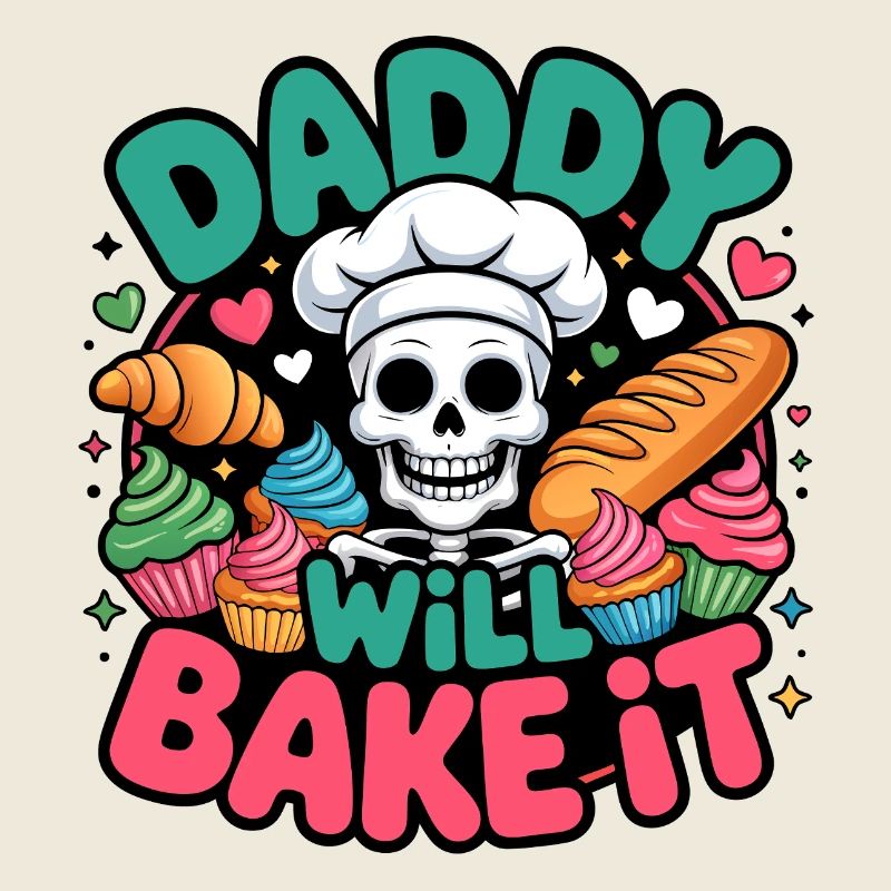 Daddy Will Bake It Skeleton Chef