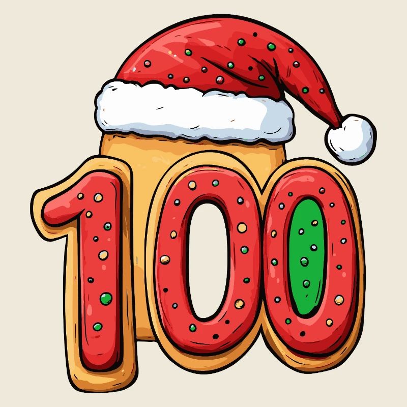 100 Number Cookie Christmas