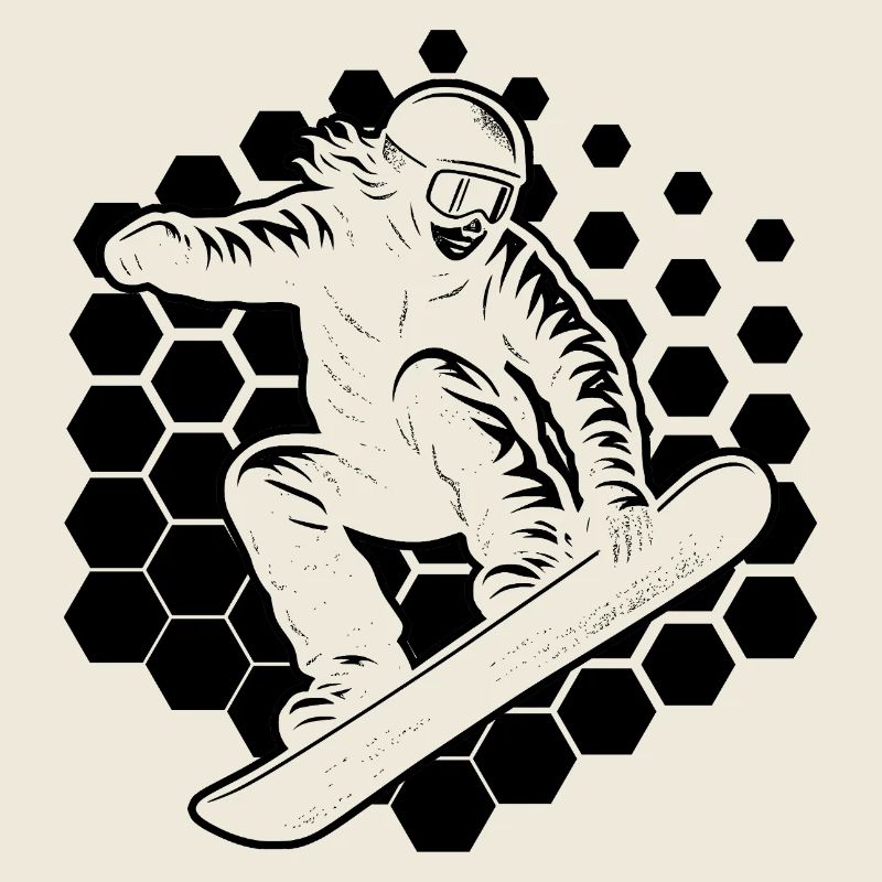 Graphisme de snowboard pour snowboard