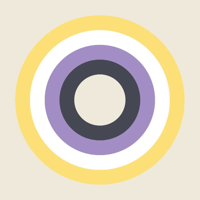 Concentric Ring Palette LGBTQ Non Binary