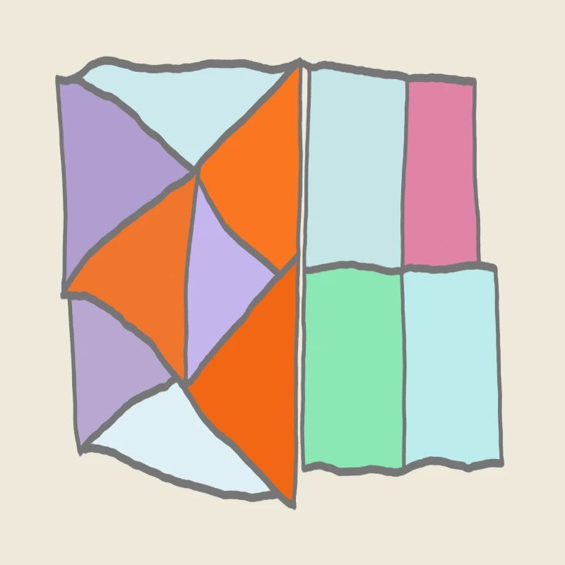 Geometrisches Patchwork-Mosaik