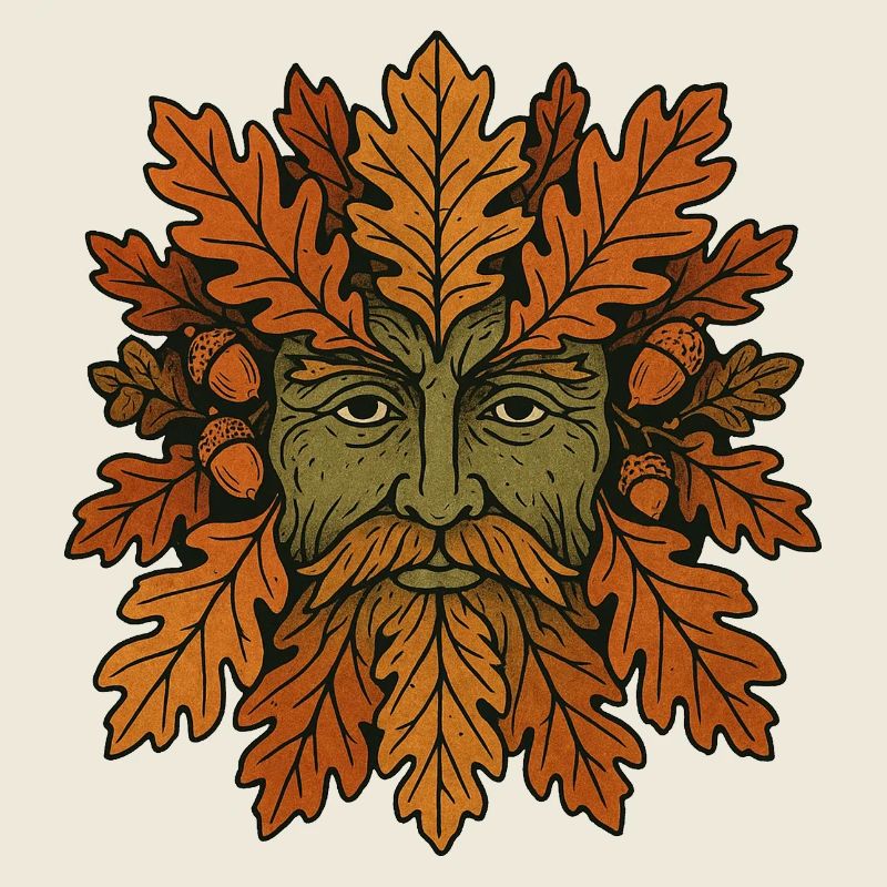 Geistgesicht der Herbst-Eiche