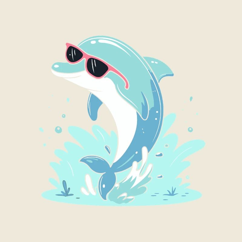 Delfin-Sommer-Pinkbrille