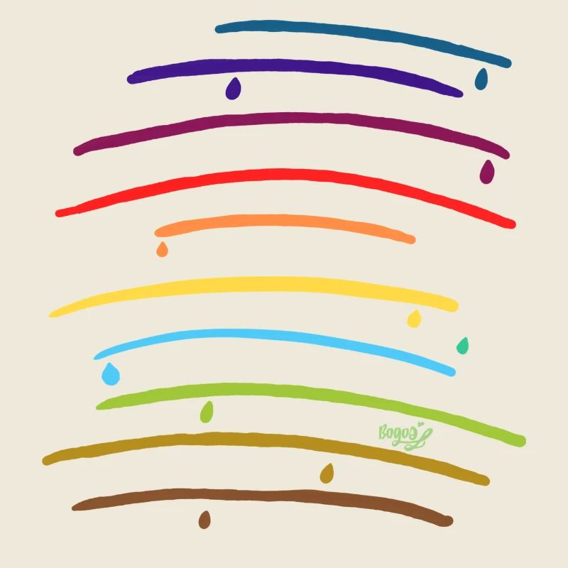 Rainbow arches with drops