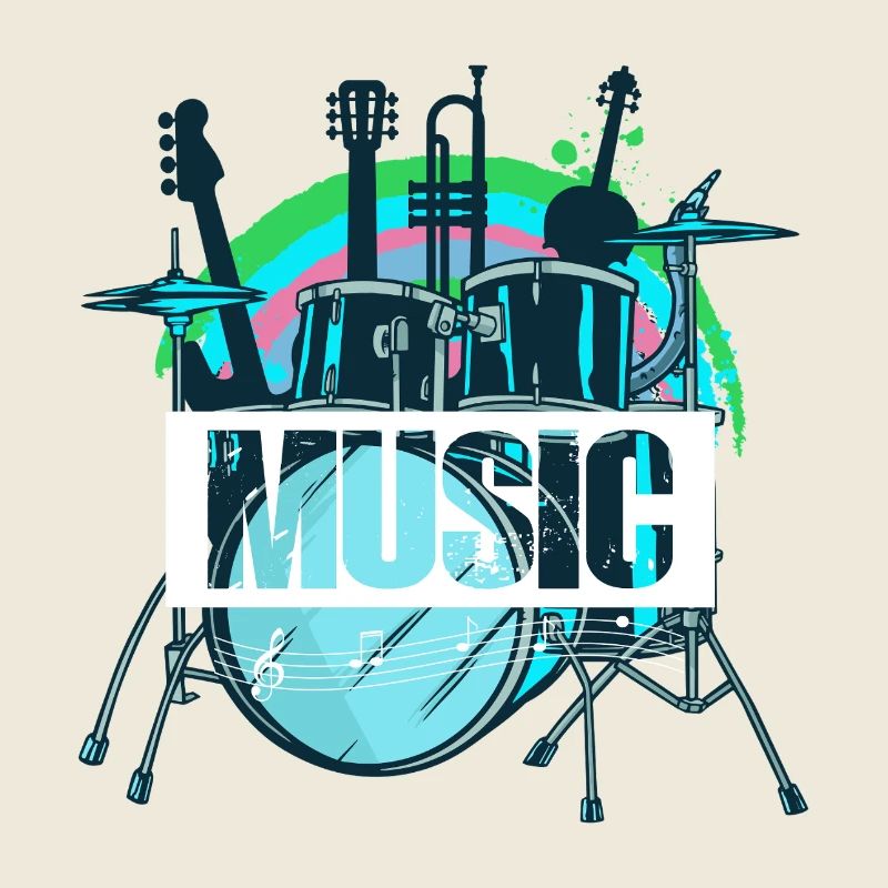 Lebendiger Trommelset-Splash