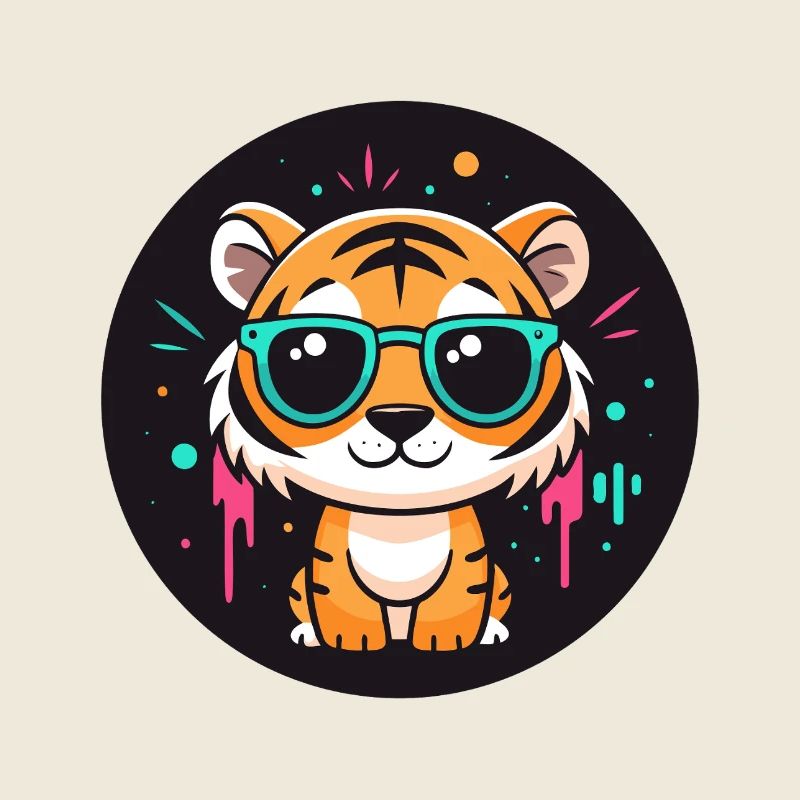 Tiger Neon Turquoise Glasses