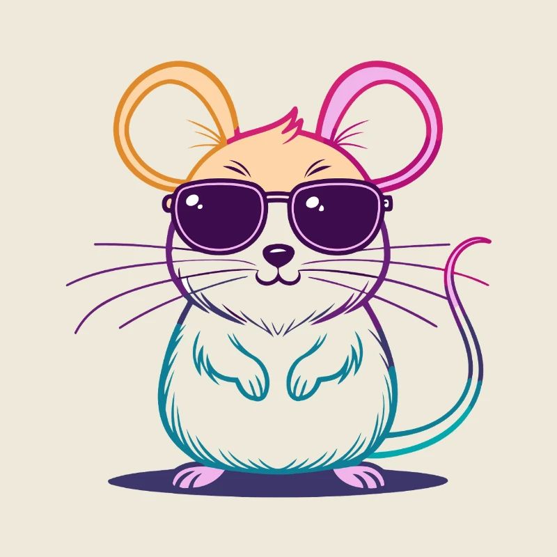 Regenbogen-Maus-Brille