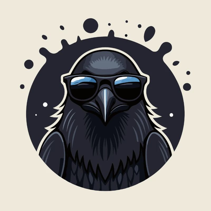 Corbeau Noire En Lunettes