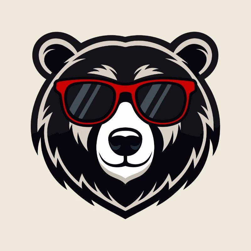 Ourson cool lunettes rouges