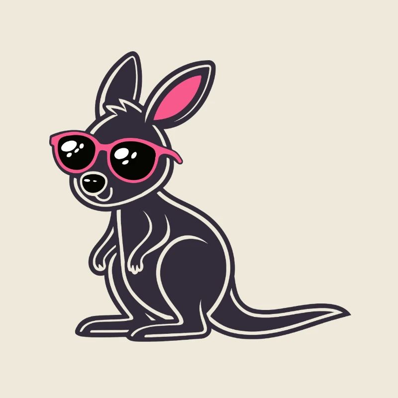 Dark Kangaroo Pink Glasses