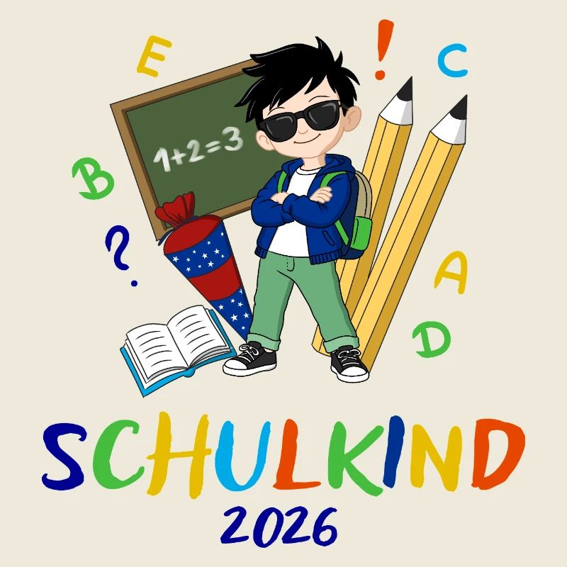 Schulkind 2026 bunt
