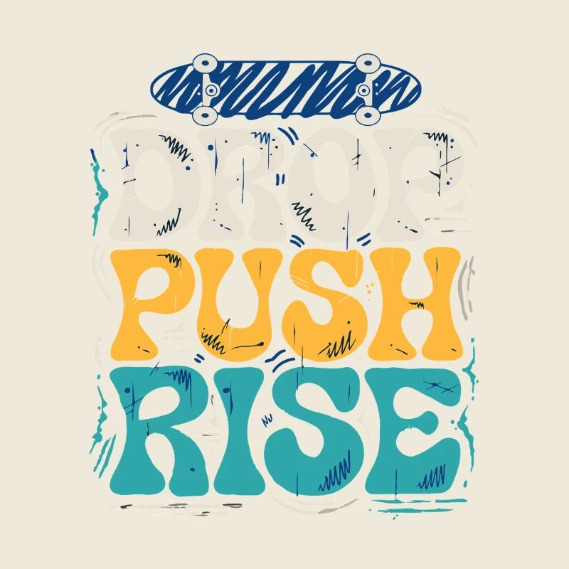 Push Rise Skateboard Graffiti