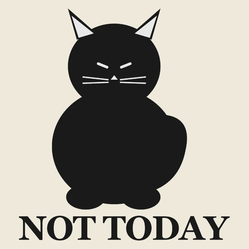 Nicht heute Katzen-Silhouette
