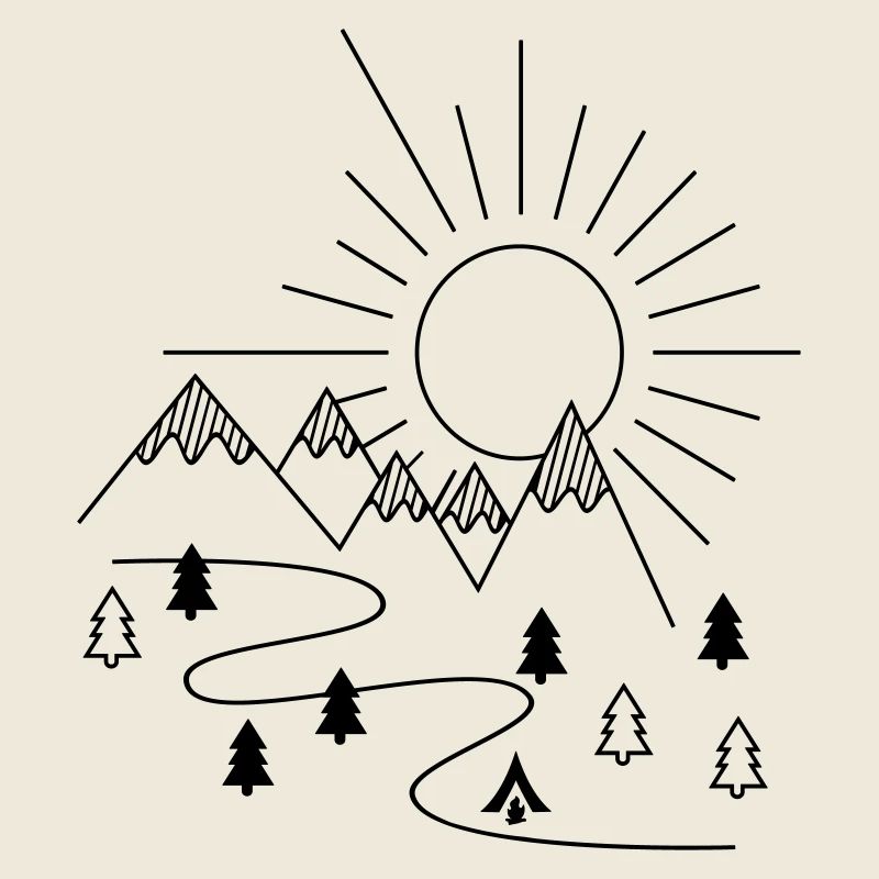 Camping in den Bergen