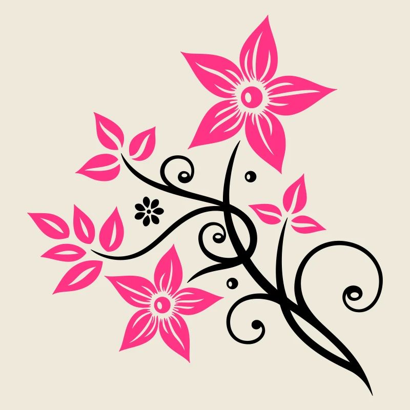 Beautiful, filigree flowers. Floral element.