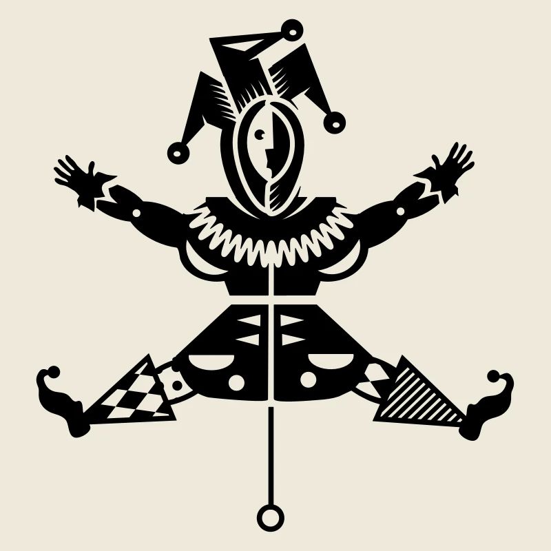 Jumping jack with jester hat