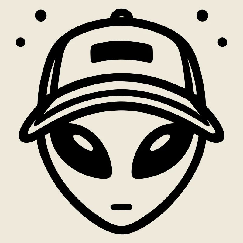 Alien mit Trucker-Mütze
