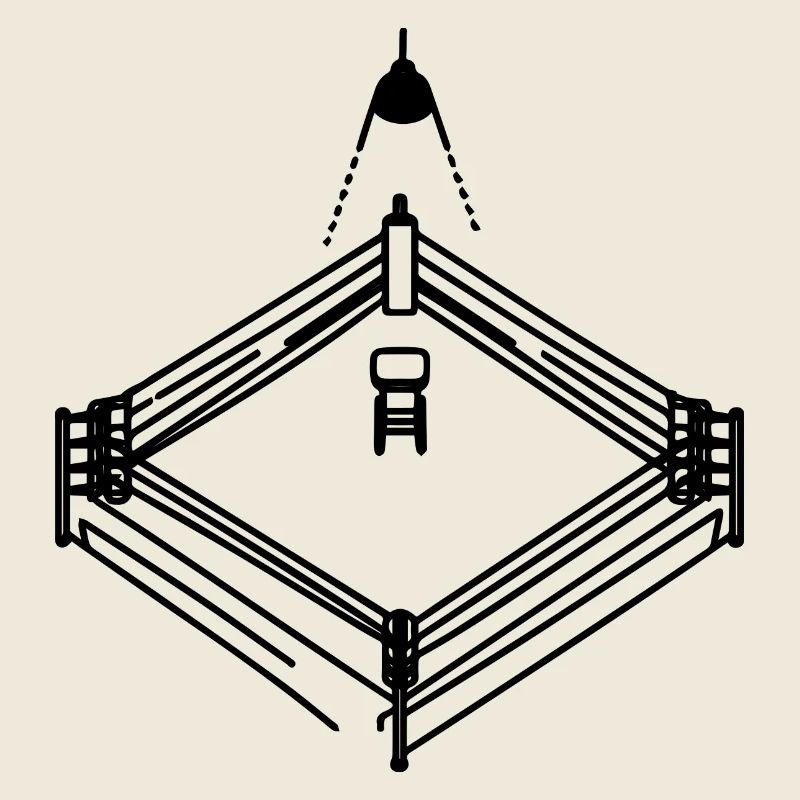 Graphique de ring de boxe