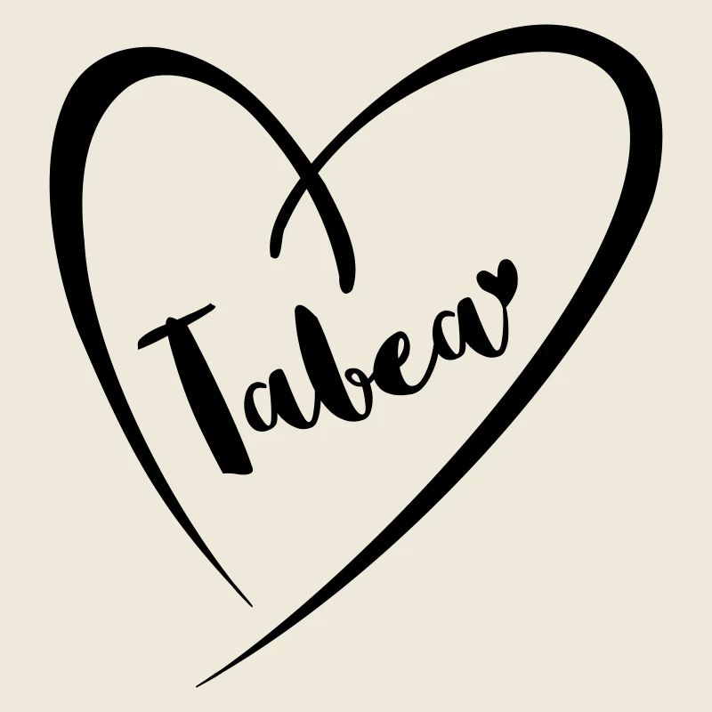 Tabea surname first name in heart frame