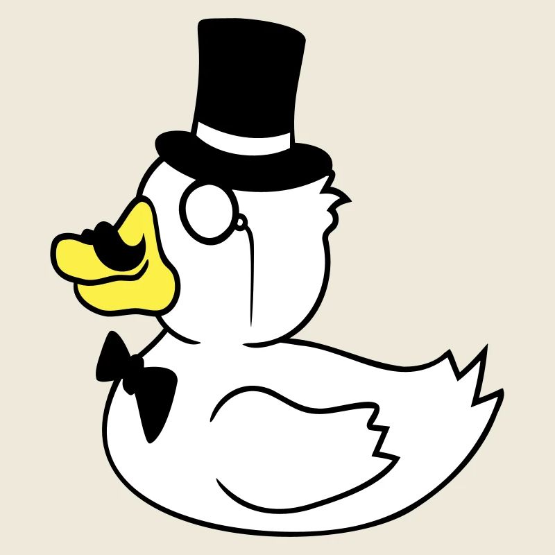 Sir Duck chapeau haut de forme monocle lunettes riche M.