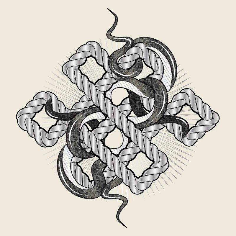 Snake knot in silver look – mystical & noble