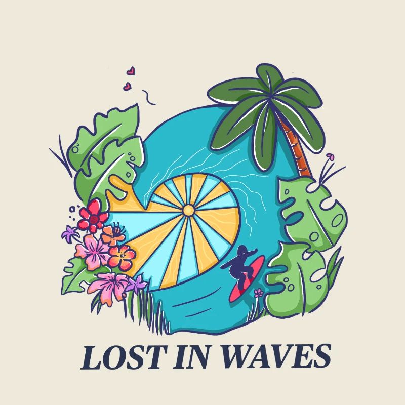Perdu dans les vagues - Conception de vibrations de surf tropicales
