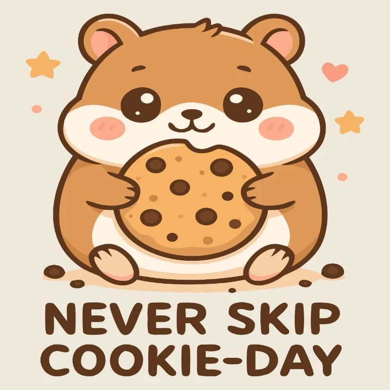 Hamster heureux des biscuits