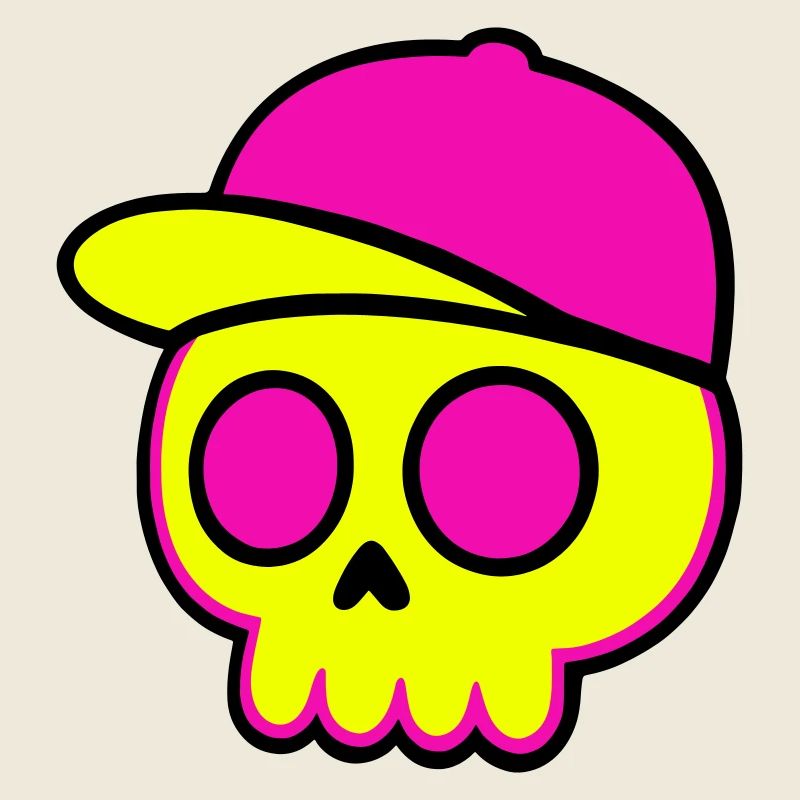 Neon Skull Cap Design