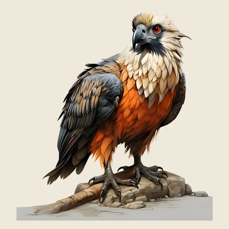 Colorful eagle sitting
