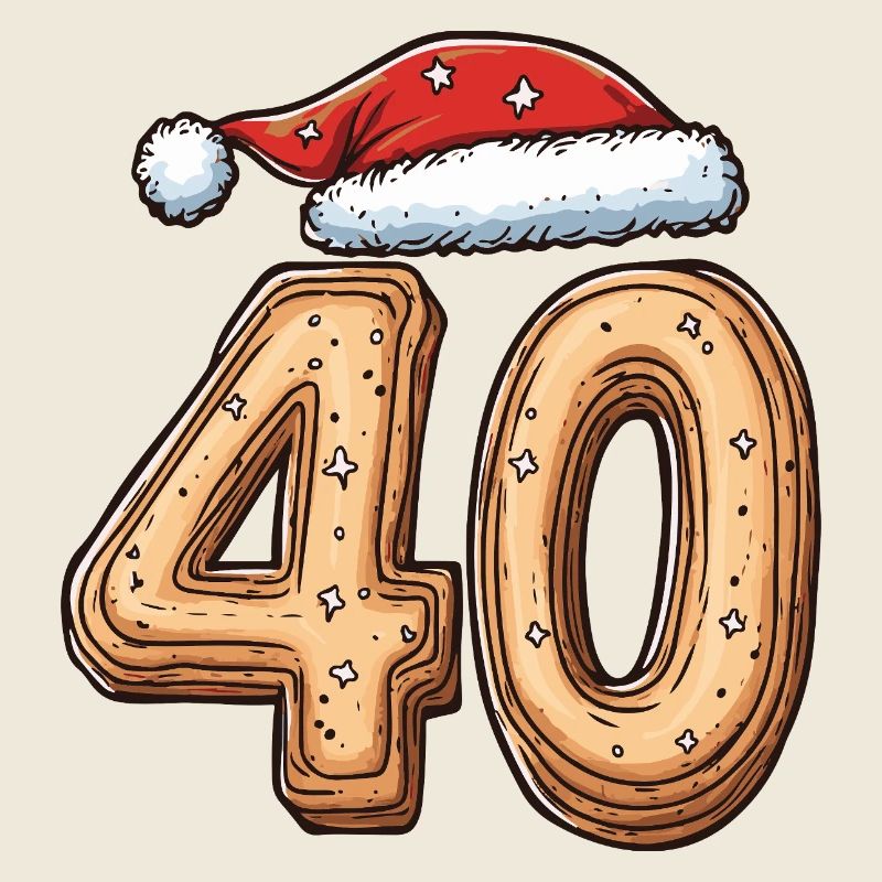 40 chiffres Biscuit Noël