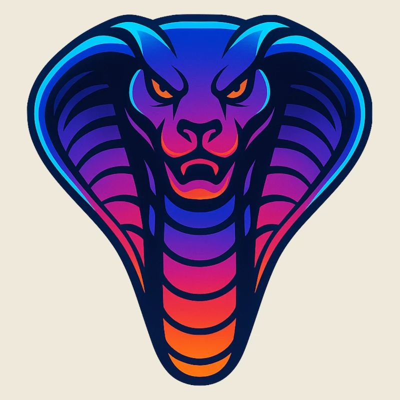 Illustration de dégradé de cobra néon