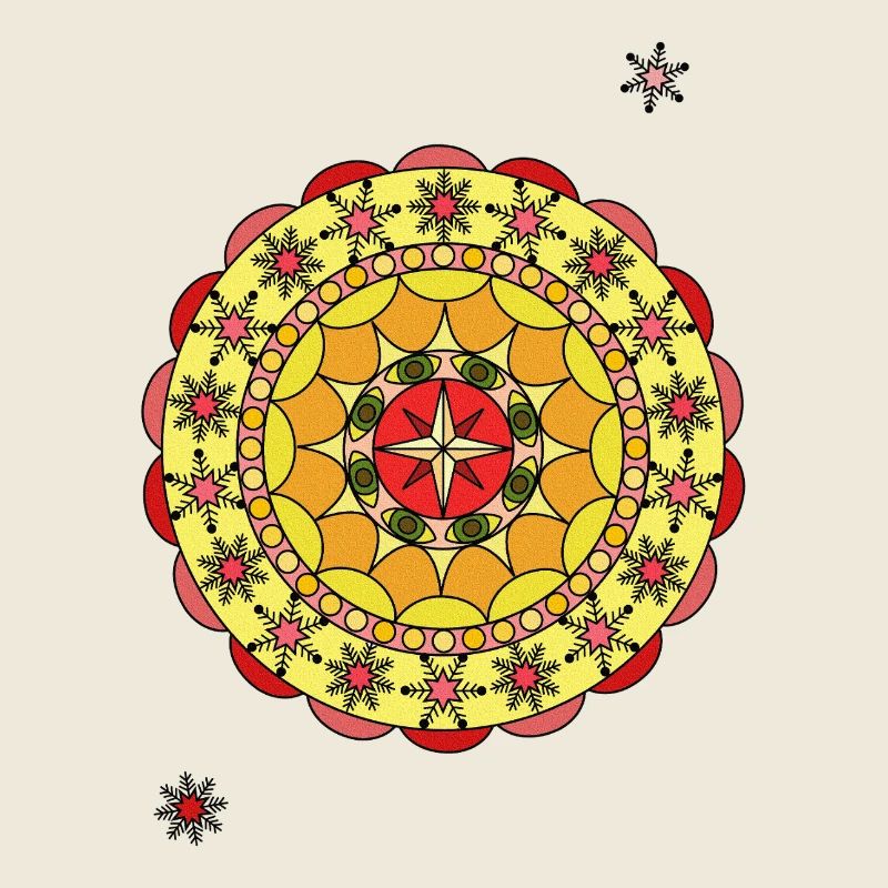 Conception du cercle stellaire du soleil Mandala