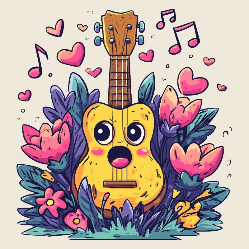Kawaii Ukulele in Blossom Magic