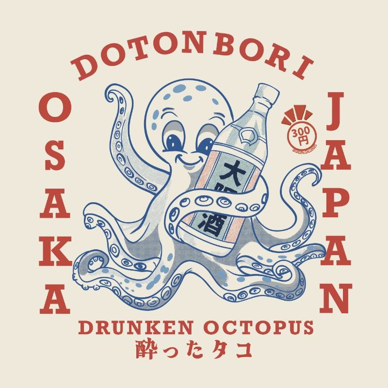 Drunken Octopus with Bottle