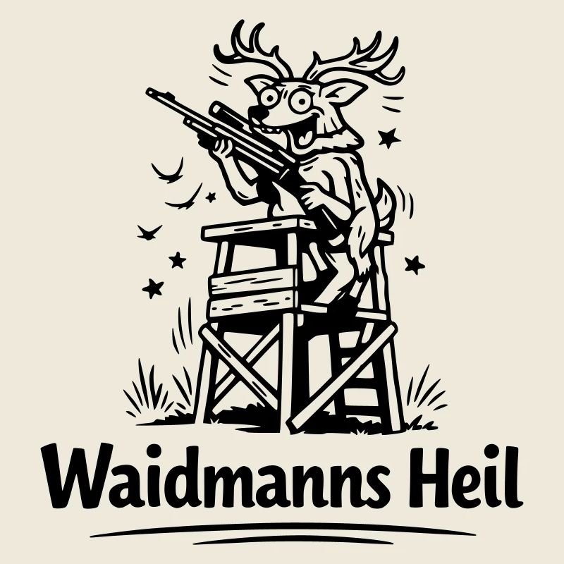 Verrückter Hirsch Waidmannsheil