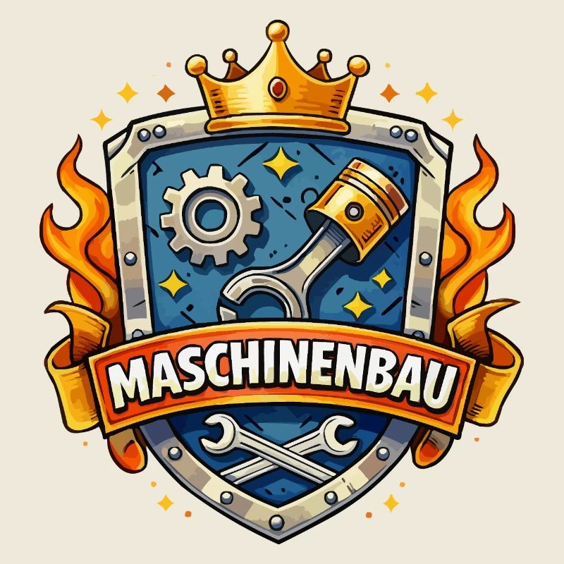 Mechanical Engineering King's Crown Shield