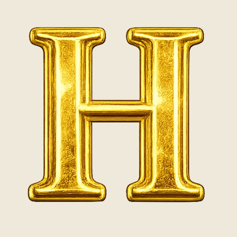 Golden H Monogram