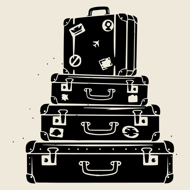 Suitcase Stack Vintage Travel