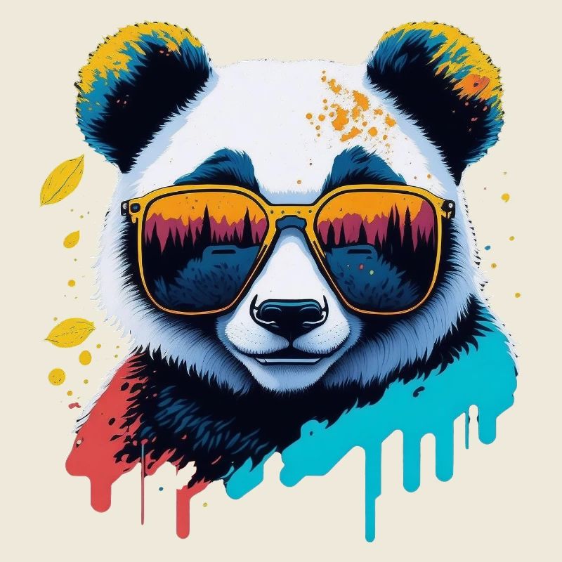 Panda Sonnenbrille Farbexplosion