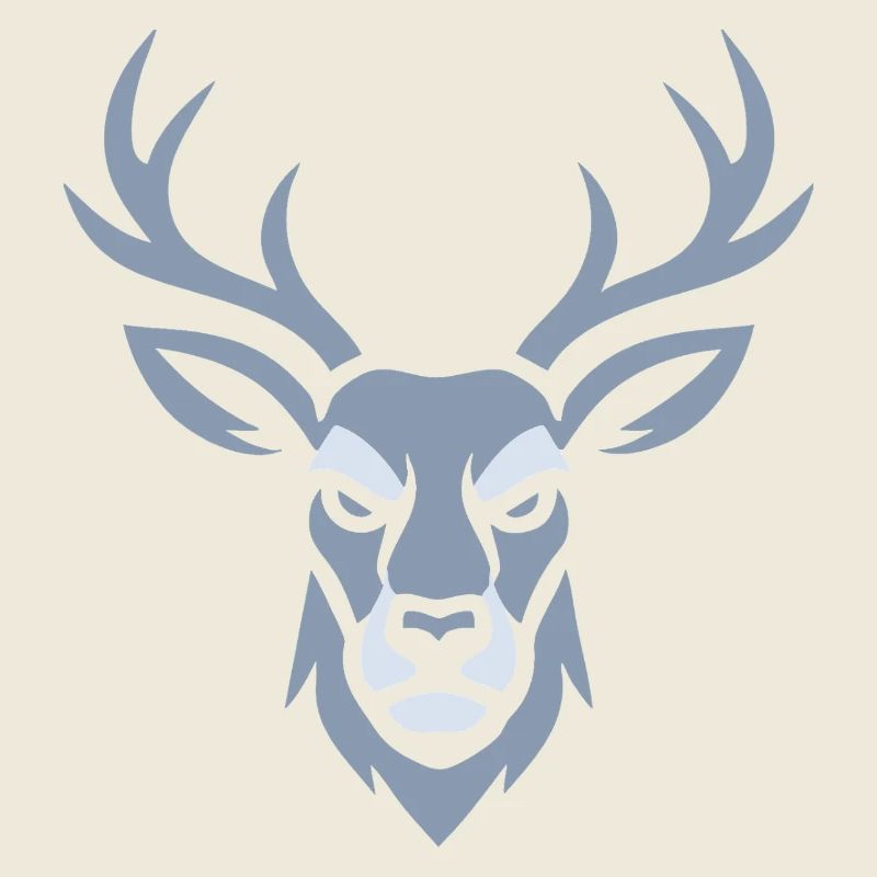 Blue Deer Head