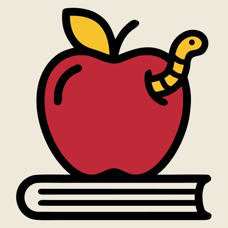 Apple Book Worm Elementary School